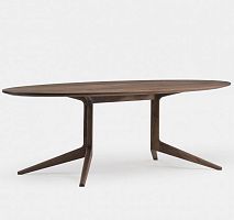 Contemporary table LIGHTsolid woodashAmerican walnut