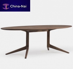 Contemporary table LIGHTsolid woodashAmerican walnut