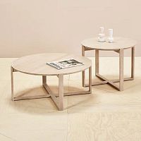 Contemporary coffee table Delta 723oakbeechoak base