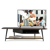 Contemporary TV cabinet OCTETwith DVD player shelflacquered glasslacquered metal