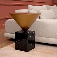 Contemporary side table NOTAbrassmarblemarble base