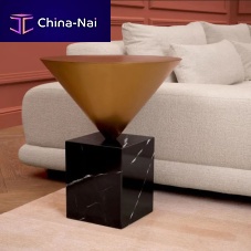 Contemporary side table NOTAbrassmarblemarble base