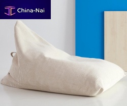 Contemporary bean bag Softfabricwith washable removable covergray
