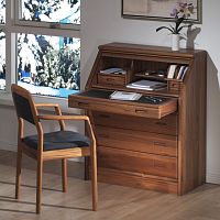 Scandinavian style secretary desk 1156Mteakwith storagewith shelf