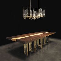 Contemporary dining table IL PEZZO 6oakwalnutsolid wood