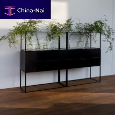 Sideboard with long legs FISCHER contemporaryoakwalnut
