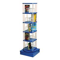 Free-standing bookcase FIVE TIER contemporaryplasticrotating