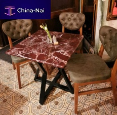 Contemporary table 1012marblemetal basesquare