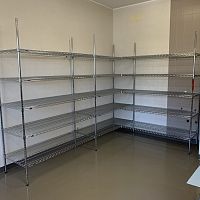 Wall-mounted shelving system MOSYS self-supportingcontemporarystainless steel