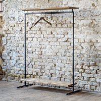 Industrial style clothes rack 2steelpineon casters