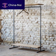 Industrial style clothes rack 2steelpineon casters