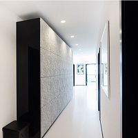 Contemporary wardrobe glossy lacquered woodmarblewith swing doors