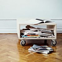 Contemporary side table birchplywoodrectangular