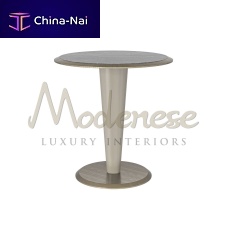 Contemporary side table Eclipse marblebronze baseround