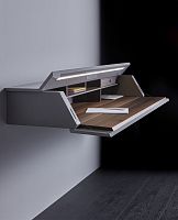 Wall-mounted desk GHOSTWRITERcontemporarylacquered woodstraight