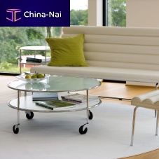 Contemporary coffee table CHICAGOglasslaminateleather