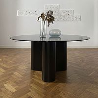 Contemporary table Giorgialacquered MDFglassmetal