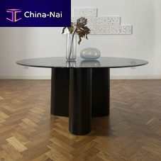 Contemporary table Giorgialacquered MDFglassmetal