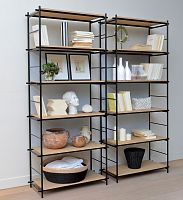 Free-standing bookcase SOLFERINOcontemporaryoakwood veneer