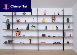 Wall-mounted bookcase Qubeccontemporaryoakcarbon