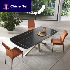 Contemporary table SHANGAIceramicaluminum baserectangular