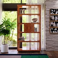 High shelf CARLAcontemporarychestnutwith storage compartment
