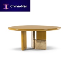 Contemporary table OVOOlacquered woodmetal base4-6 person
