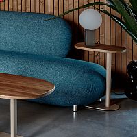Contemporary side table Toverioakwalnutlacquered wood