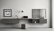 Wall-mounted desk CONNECTOR contemporarylacquered woodstraight