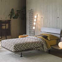 Double bed Tadaosinglecontemporarywith headboard