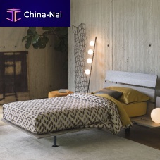 Double bed Tadaosinglecontemporarywith headboard