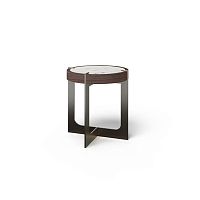 Contemporary side table Fredwoodenmarblewooden base