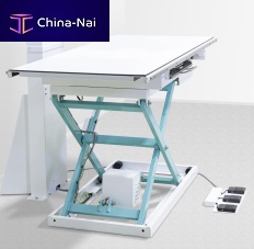 Height-adjustable veterinary X-ray table Vetelev