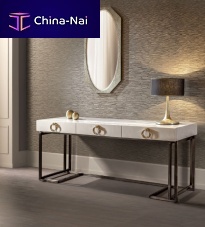 Contemporary sideboard table VOYAGEwoodenmetalrectangular
