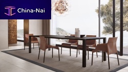 Contemporary table BLADEsolid woodsolid wood baserectangular