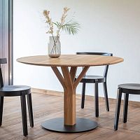 Contemporary dining table Bloom 280oakbeechoak base