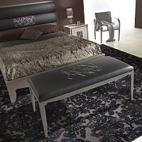 Contemporary bed bench ST 612leathersolid woodhome