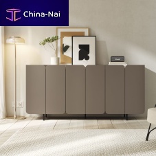 Contemporary sideboard Tuliplacquered MDFmelaminewith swing doors