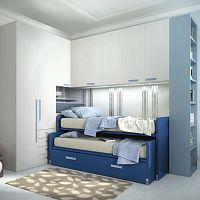 Corner wardrobe 336contemporaryanodized aluminummelamine