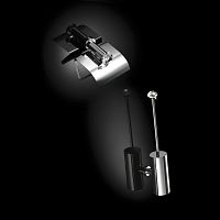 Metal toilet brush 16 008 CRwall-mountedfor hotel