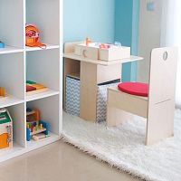 Contemporary desk EVOLUTIONARYplywoodbeechpanel end