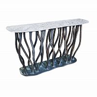 Contemporary sideboard table ALLANAmarbleresin basefiberglass base