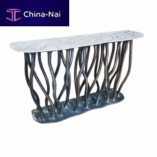 Contemporary sideboard table ALLANAmarbleresin basefiberglass base