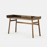 Contemporary writing desk HAROLDlacquered woodsolid woodash