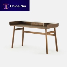 Contemporary writing desk HAROLDlacquered woodsolid woodash