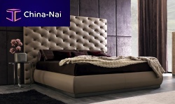 Double bed RICHARDChesterfieldupholsteredwith headboard