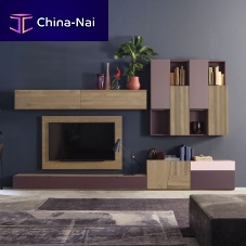 Contemporary TV wall unit ZERO. 16 lacquered wood