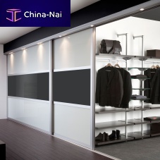 Contemporary walk-in wardrobe SPLITaluminumwith sliding door