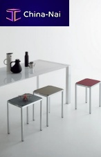 Contemporary side table DOMINOlacquered glassrectangularhome