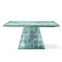 Contemporary table HALLEY - QglassmarbleCorian®